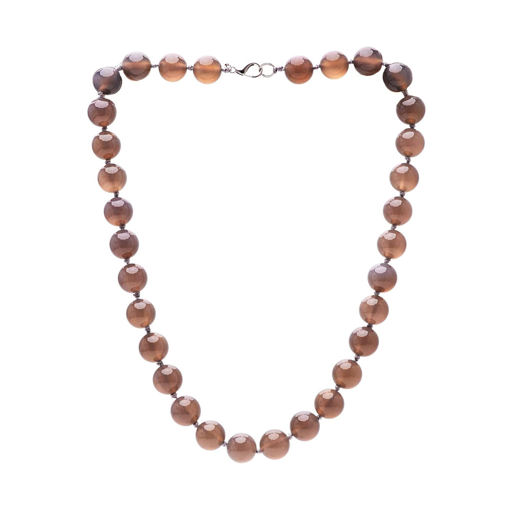 Women's Natural Gemstone Beaded Necklace | Handmade Necklace with 12mm Gemstone Beads for Women