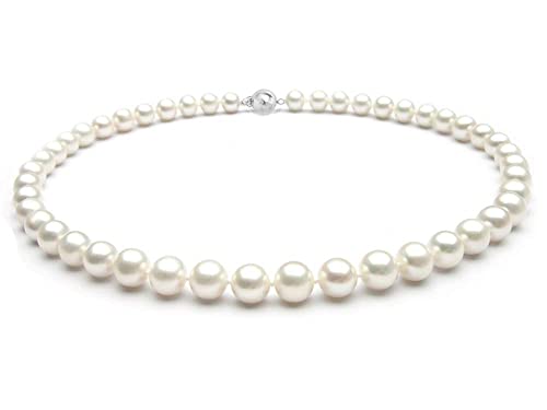 Freshwater Pearl Necklace White AA Grade 8-9mm Pearls