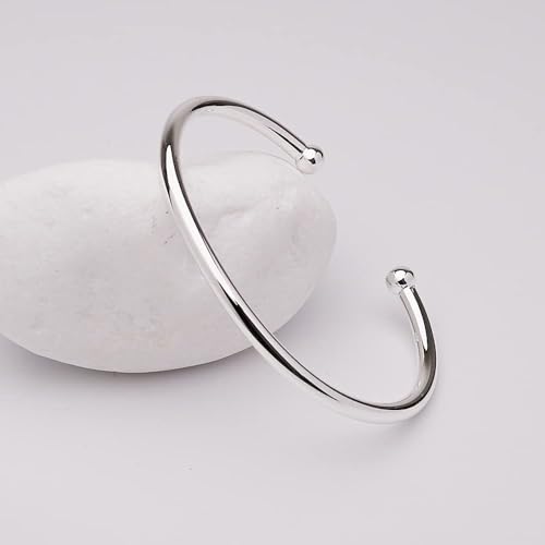 sterling silver torque bangle bracelet