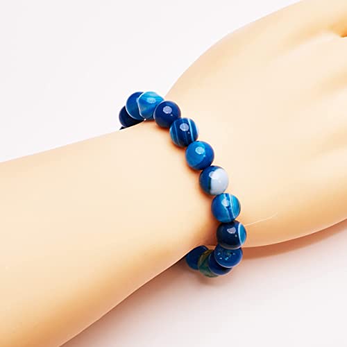10mm Gemstone Bracelet | Handmade Healing Crystal Stretch Beaded Jewelry for Men and Women