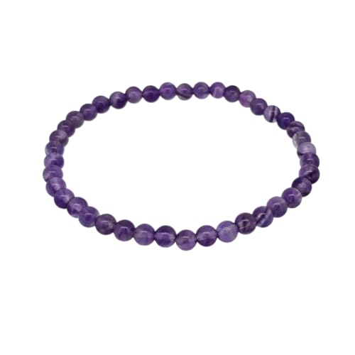 Purple Amethyst 4mm Stretchy Gemstone Bracelet