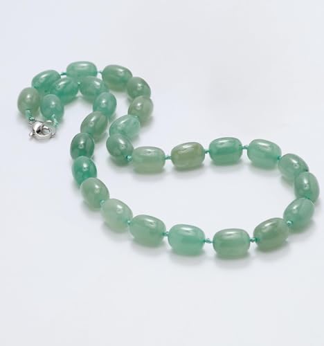 Aventurine 10x16mm Beaded Gemstone Necklace