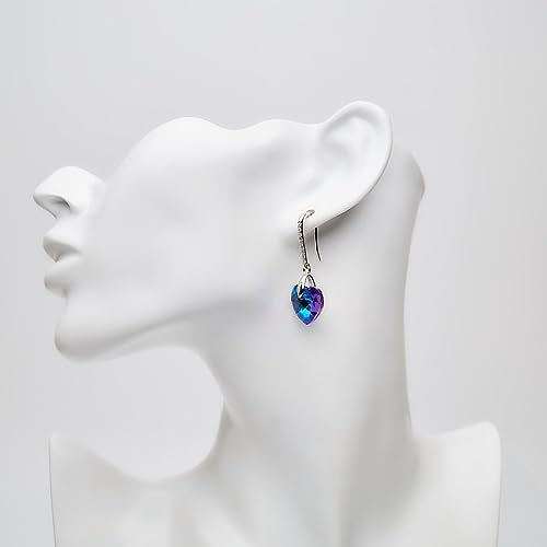 Heart Earrings for Women | Chic Crystal Love Design Heart Earrings, Jewelry Gifts for Birthdays and Anniversaries