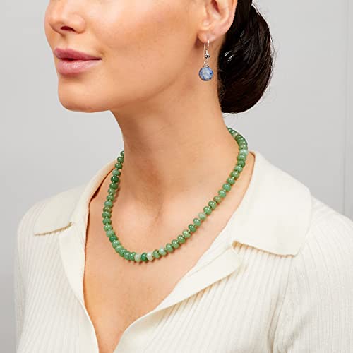 Women's Gemstone Beaded Necklace | Handmade 8mm Natural Gemstone Necklace Stylish Jewelry for Women