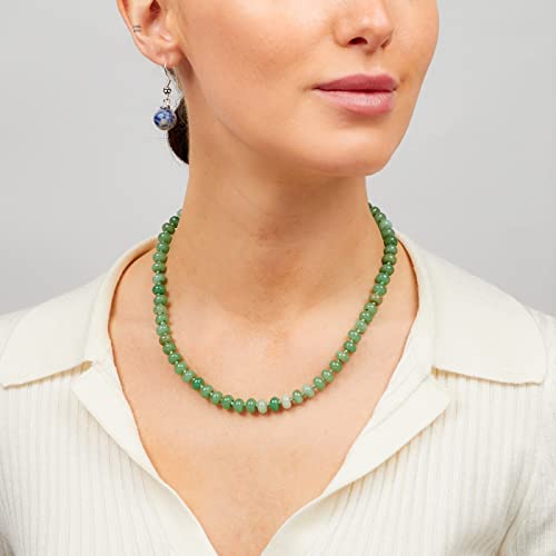 Women's Gemstone Beaded Necklace | Handmade 8mm Natural Gemstone Necklace Stylish Jewelry for Women