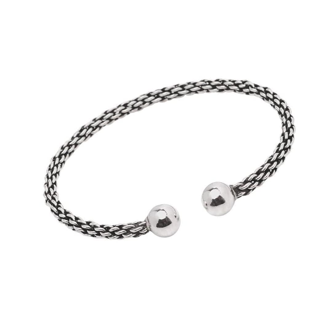 Slim Rope Design sterling Silver Bangle