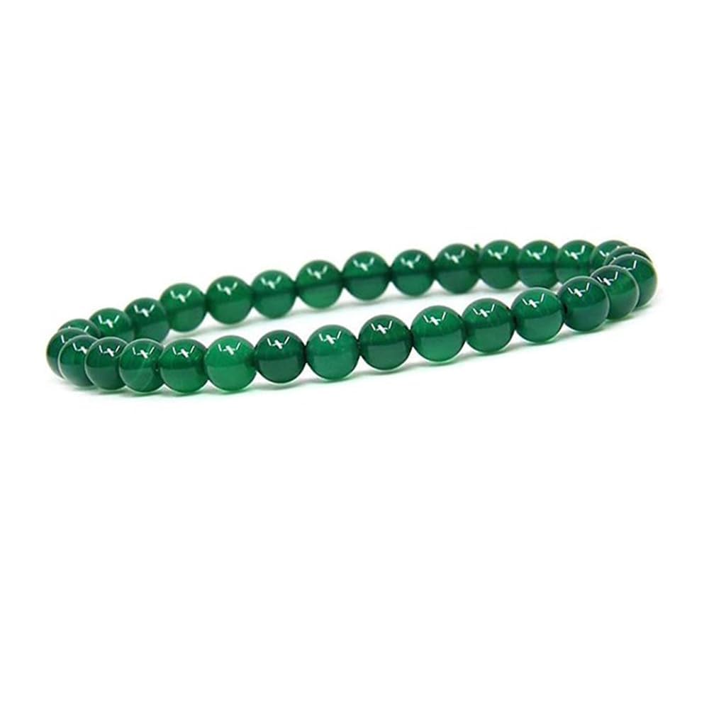 Green Agate 6mm Stretchy Gemstone Bracelet