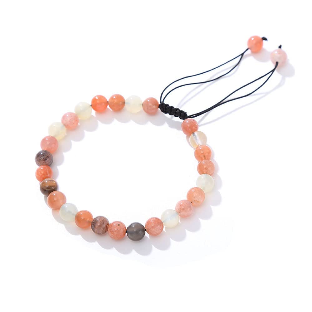 Moonstone 6mm Gemstone Friendship Bracelet