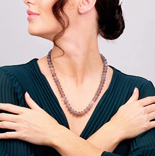 Gemstone Necklace | Handmade Women's 10mm Rondelle Natural Beaded Jewelry