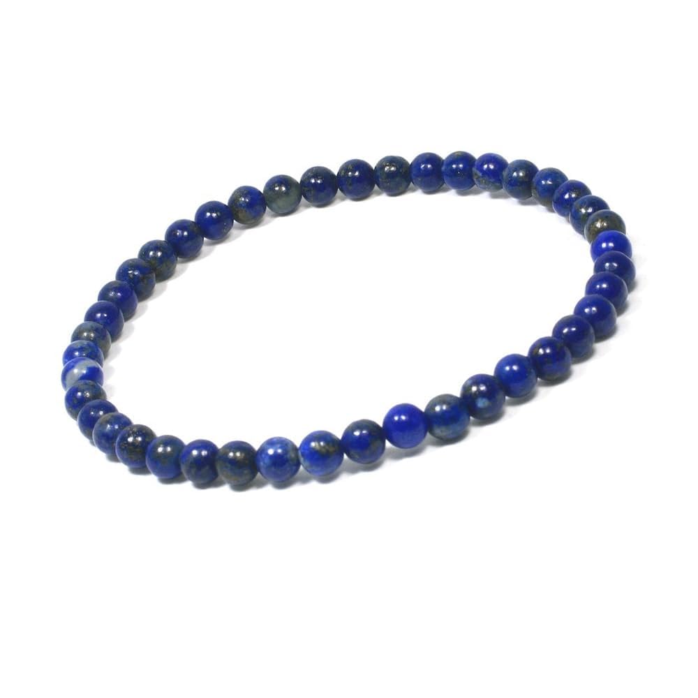 Blue Lapis Lazuli 4mm Stretchy Gemstone Bracelet