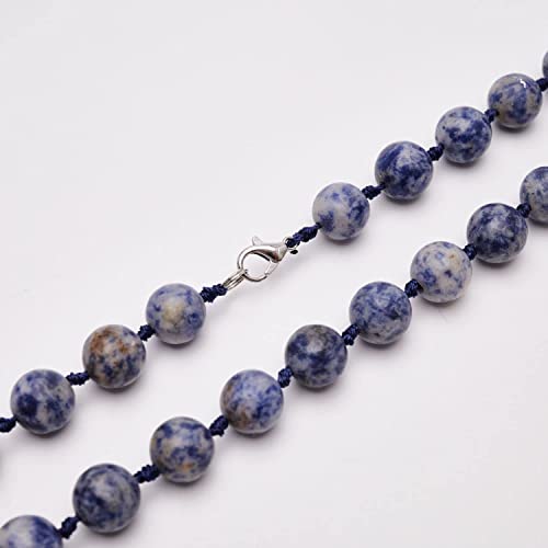 Women's Natural Gemstone Beaded Necklace | Handmade Necklace with 12mm Gemstone Beads for Women