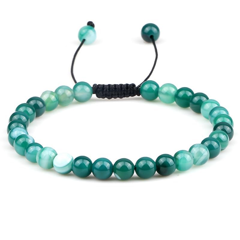 Green 6mm Gemstone Friendship Bracelet