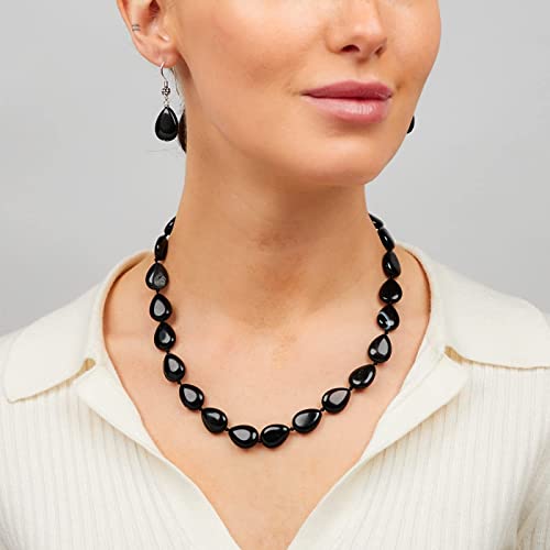 Teardrop Gemstone Necklace | Handmade Natural Beaded Jewelry for Women