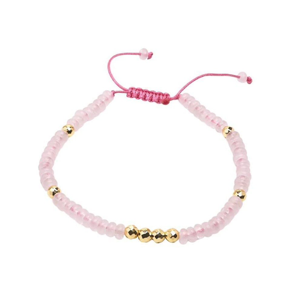 Women's Handmade Gemstone Bracelet | 4mm Natural Gemstone Adjustable Bracelet Pink, Blue, and Multicolor Options for Women