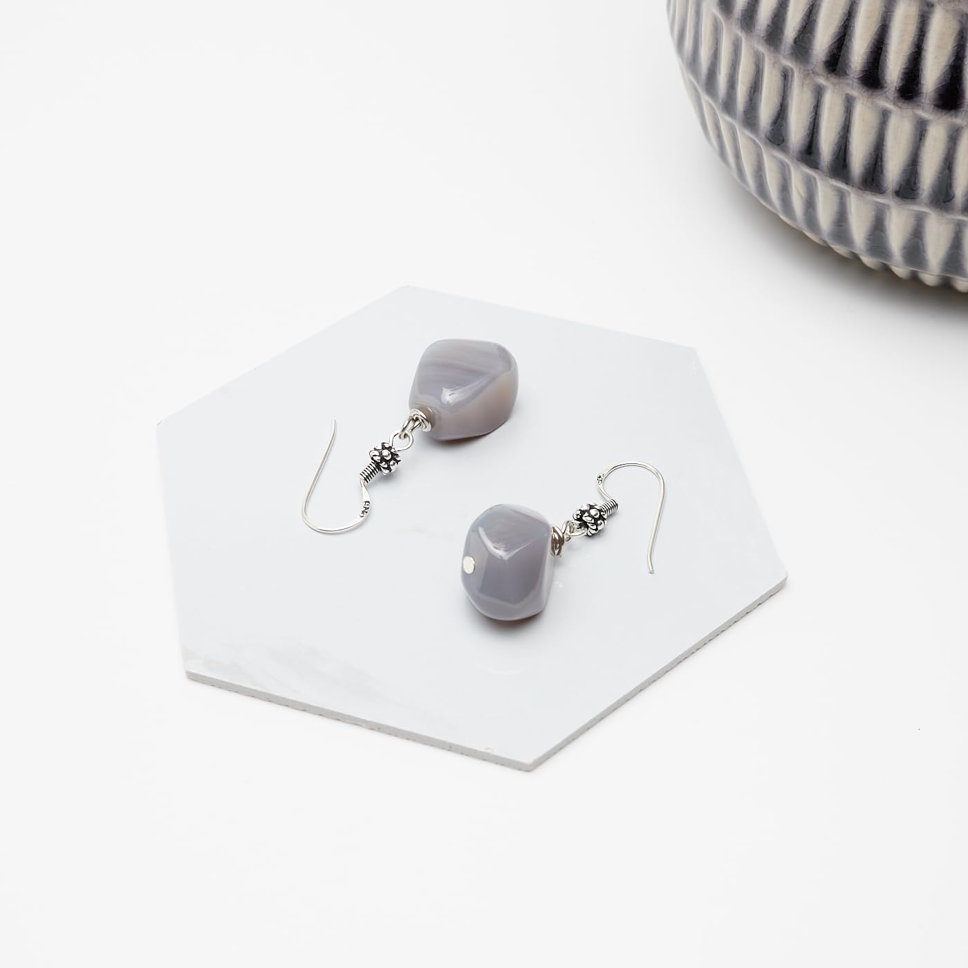 Gemstone Dangle Earrings | Handmade Natural Gemstone Earrings with 925 Sterling Silver for Women