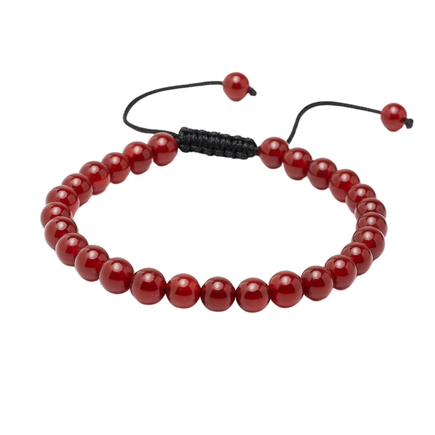 Red Agate 6mm Gemstone Friendship Bracelet