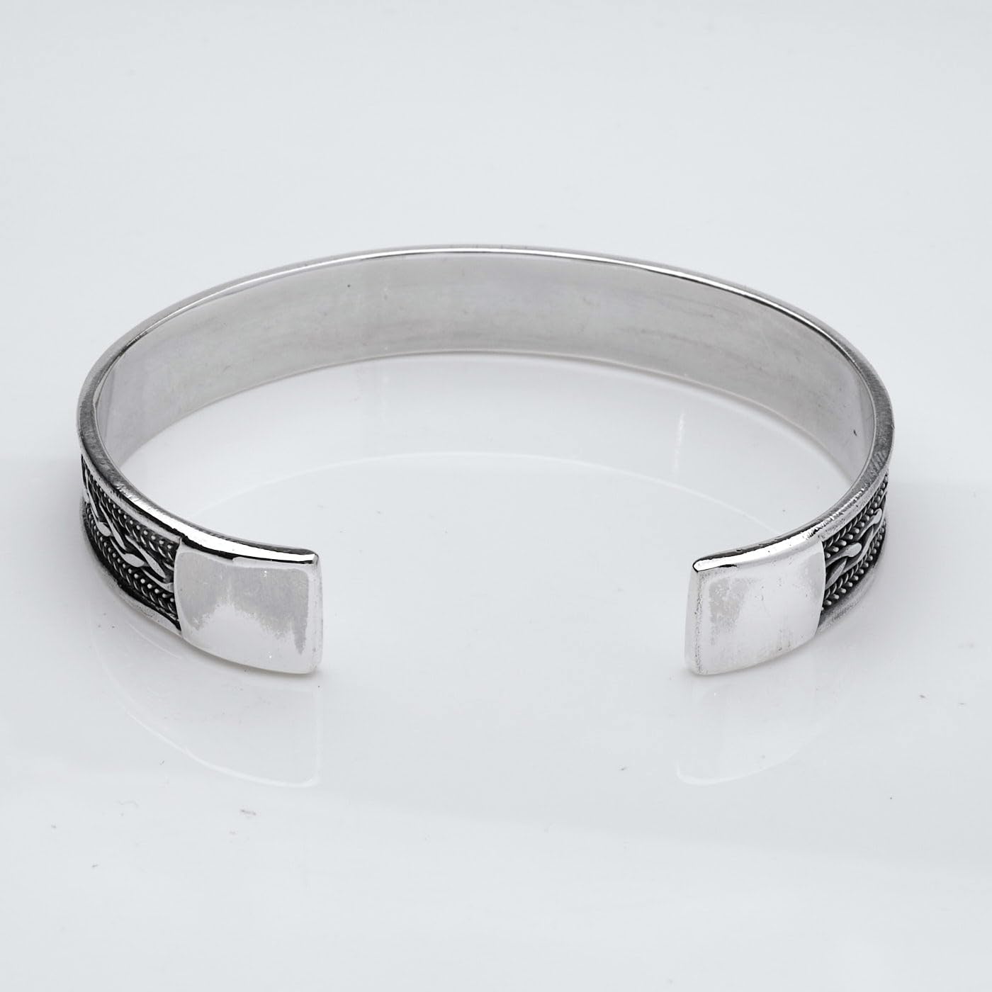 Cuff Bangle Bracelet | Solid 925 Sterling Silver Bracelet for Men