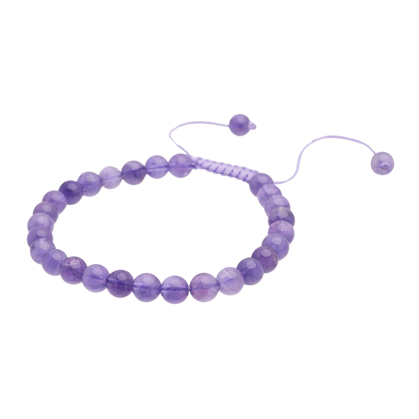 Amethyst 6mm Gemstone Friendship Bracelet