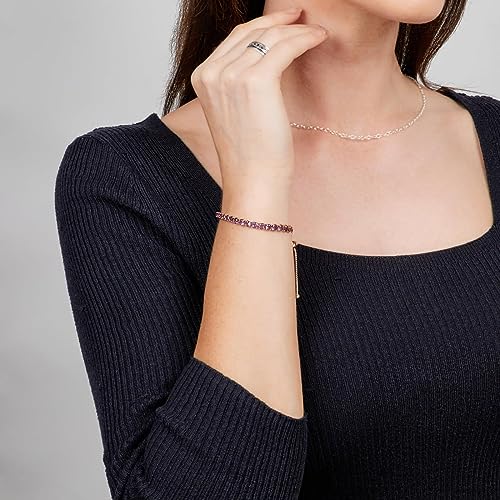 Adjustable Sparkle Crystal Tennis Bracelet for Women | Chic Diamante Jewelry for Women