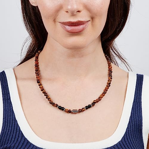 Gemstone Beaded Necklace | Handmade Natural Gemstone Necklace Chain for Men and Women