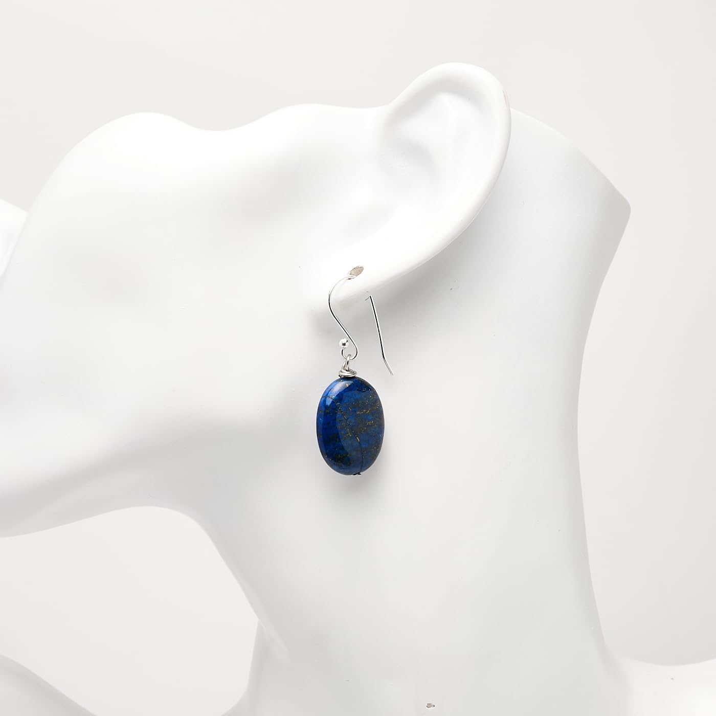 Women's Dangle Earrings | Sterling Silver with Blue Lapis Beads
