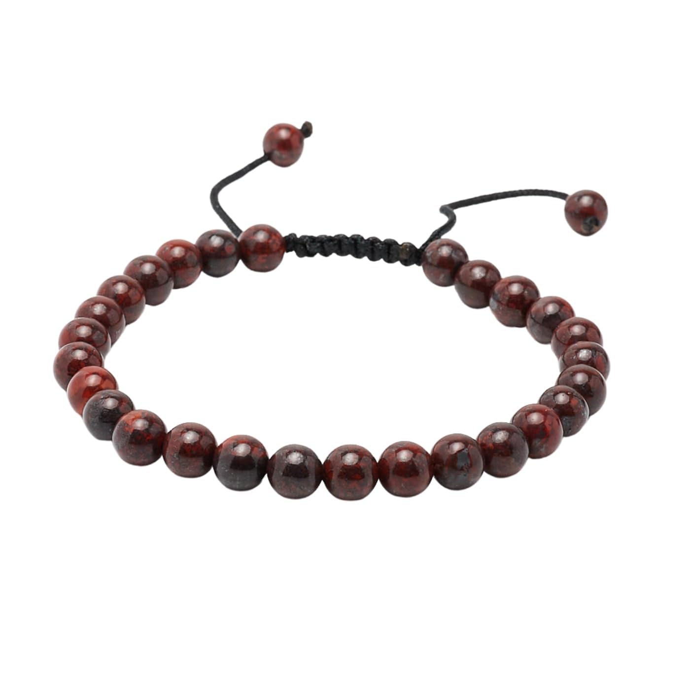 Red Jasper 6mm Gemstone Friendship Bracelet