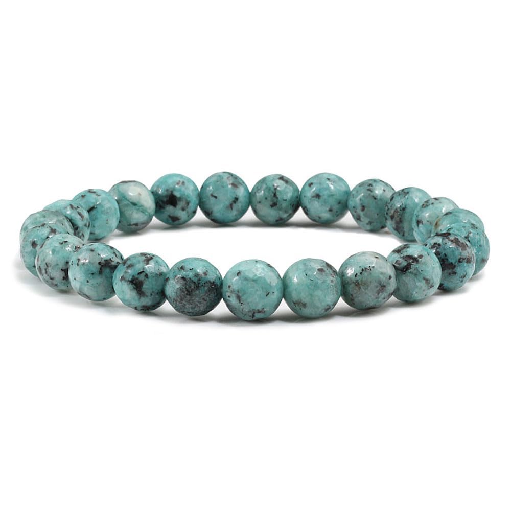 African Turquoise 8mm Beaded Gemstone Stretchy Bracelet