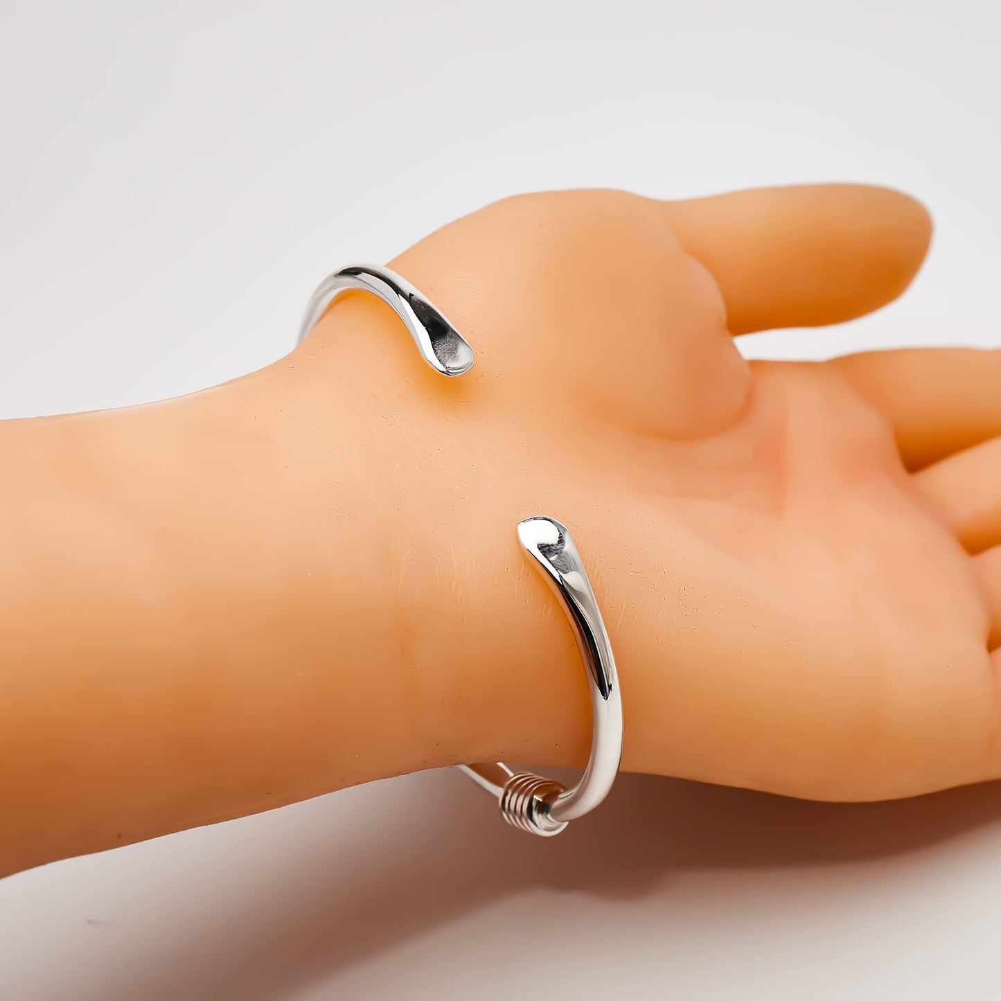 925 Solid Plain Torque Bangle
