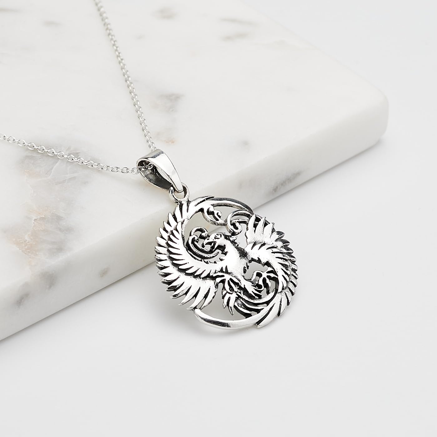 pheonix bird pendant 925 sterling silver