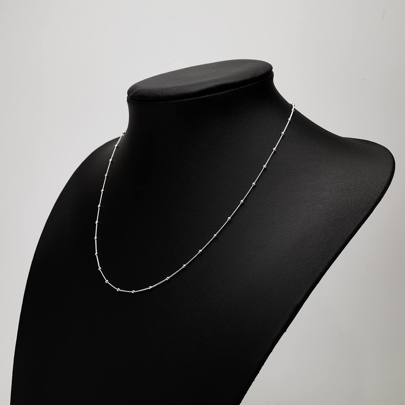 Women's Silver Necklace | Layered Stacking Curb Chain Design in 925 Sterling Silver - Length: 20in