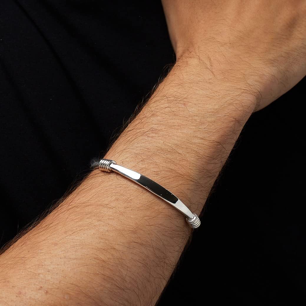 925 Sterling Silver Solid Torque Bangle