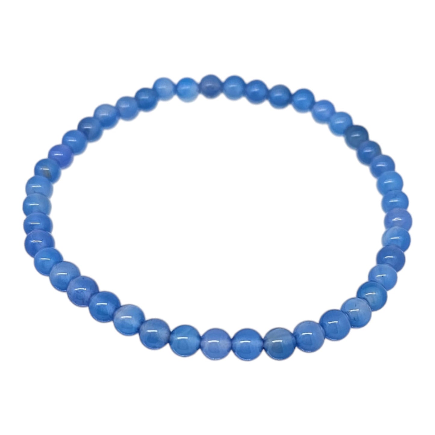 Blue Sky Agate 4mm Stretchy Gemstone Bracelet