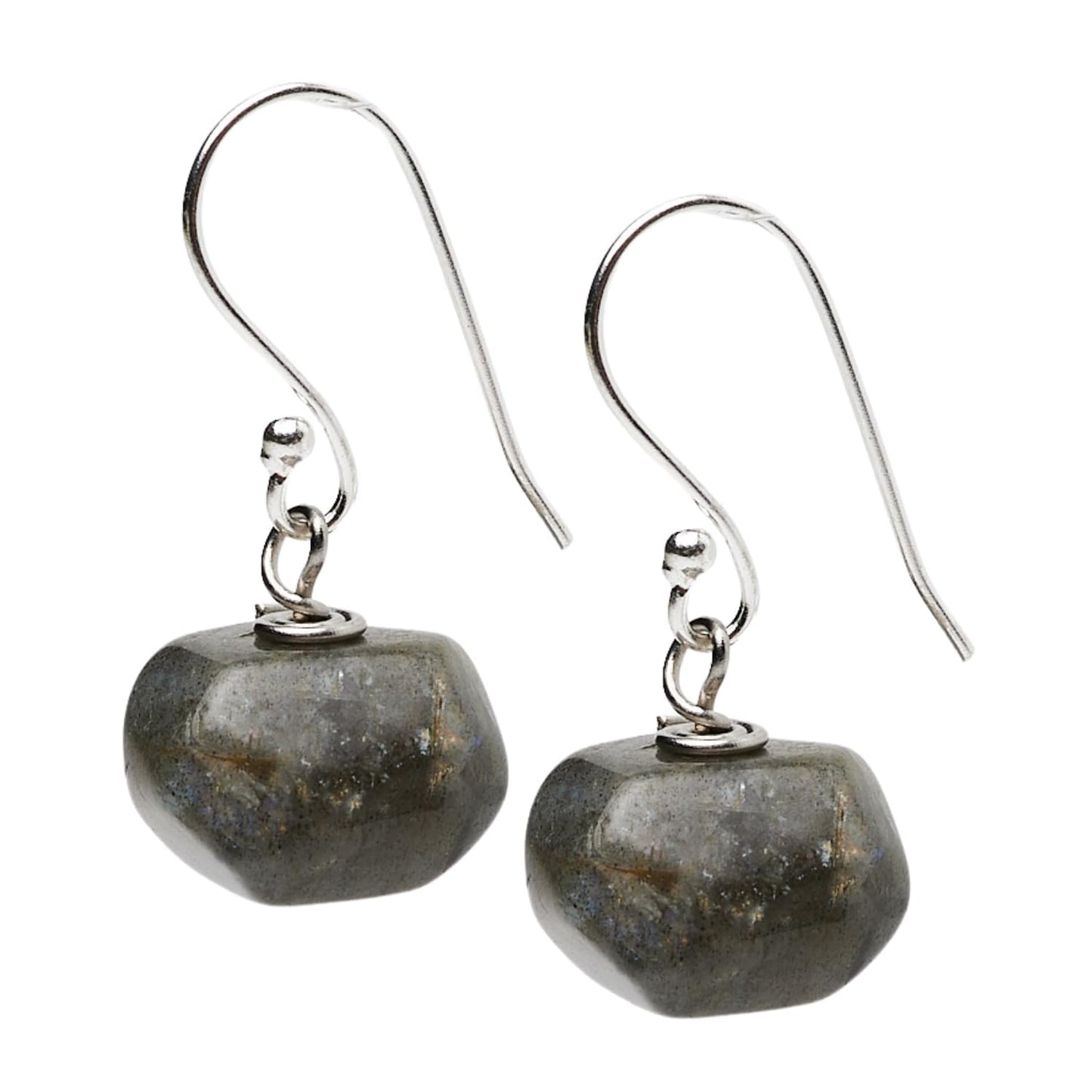 Labradorite Unique Shape Gemstone Drop Earrings