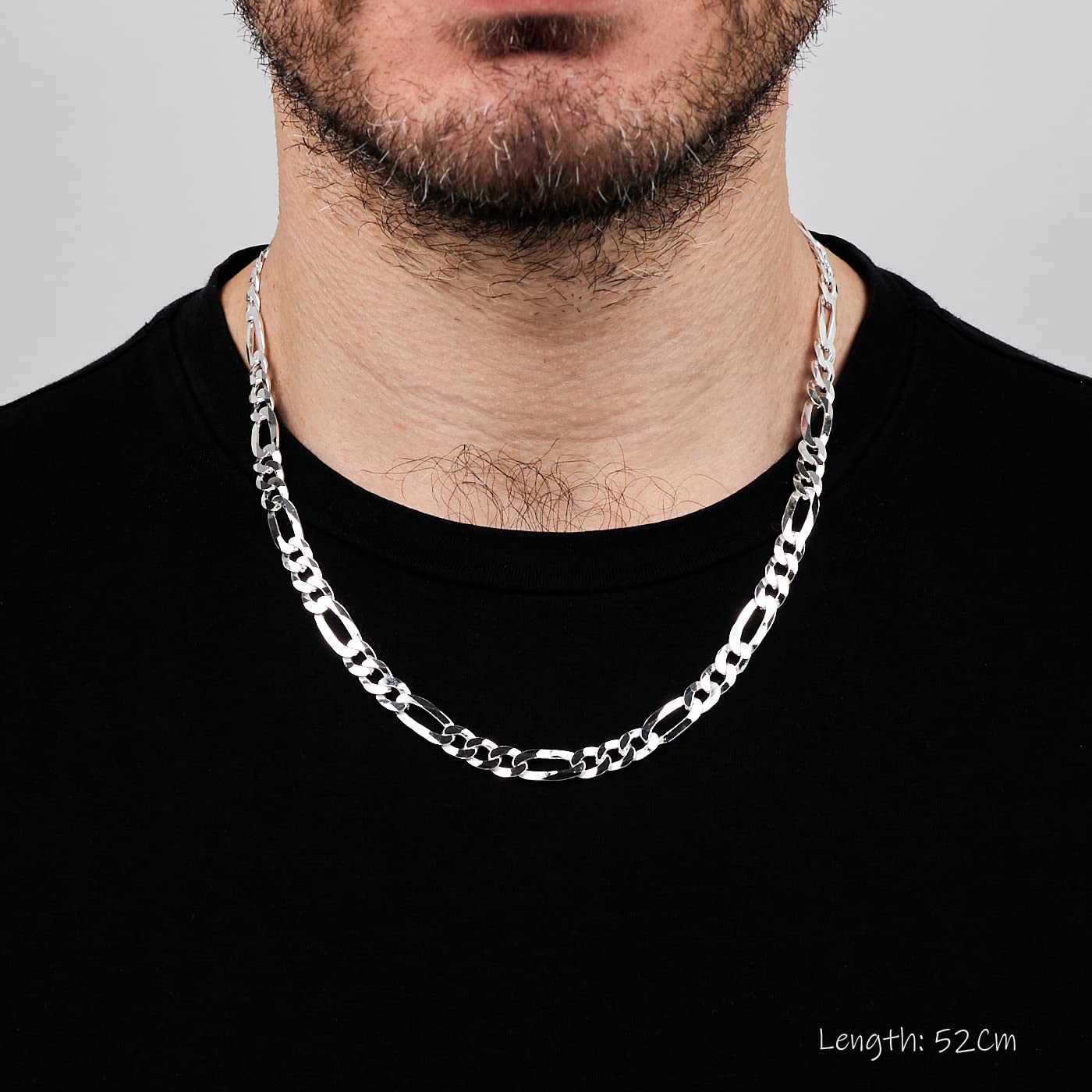 Sterling Silver Chain Necklace | Italian 925 Silver Necklace for Men - 24 Inch