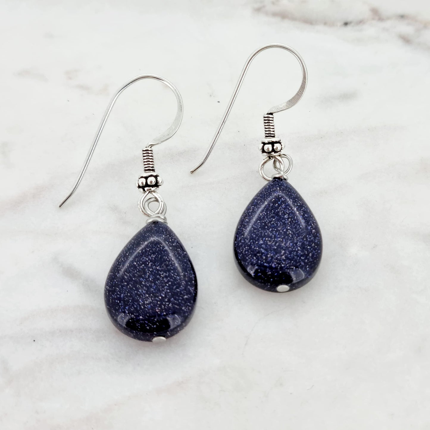 Women's Gemstone Earrings | Tear-Drop Shaped Beads