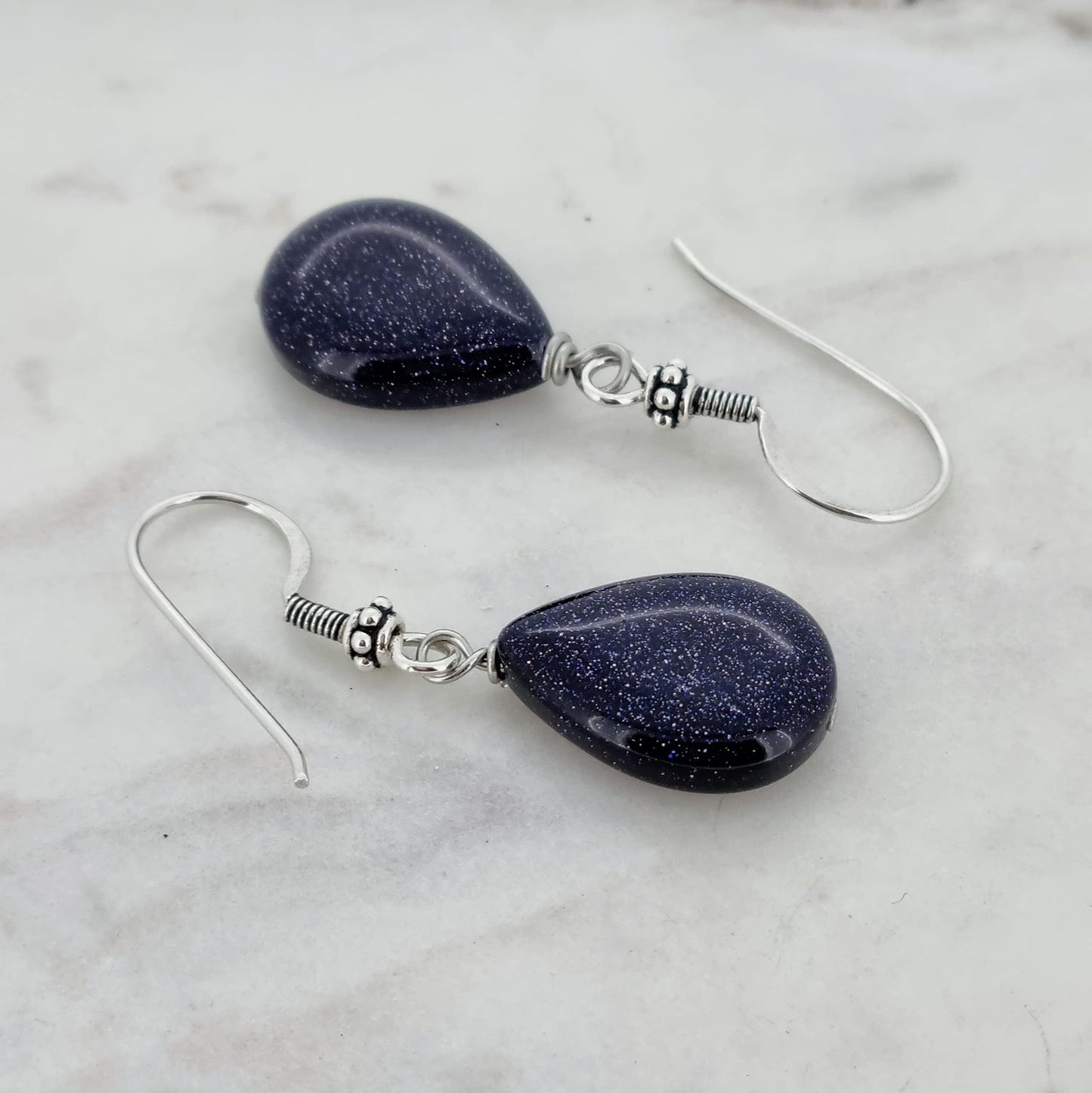 Women's Gemstone Earrings | Tear-Drop Shaped Beads