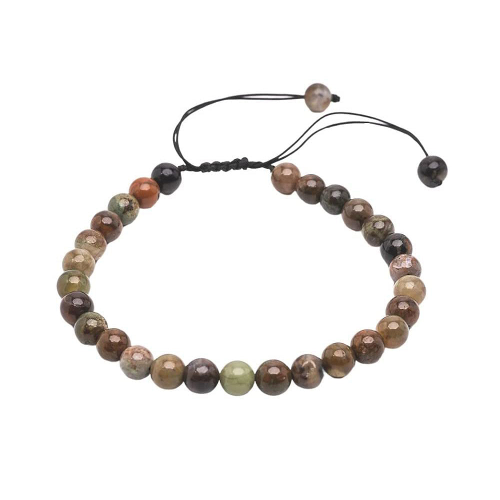 Aqua Terra Jasper 6mm Gemstone Friendship Bracelet