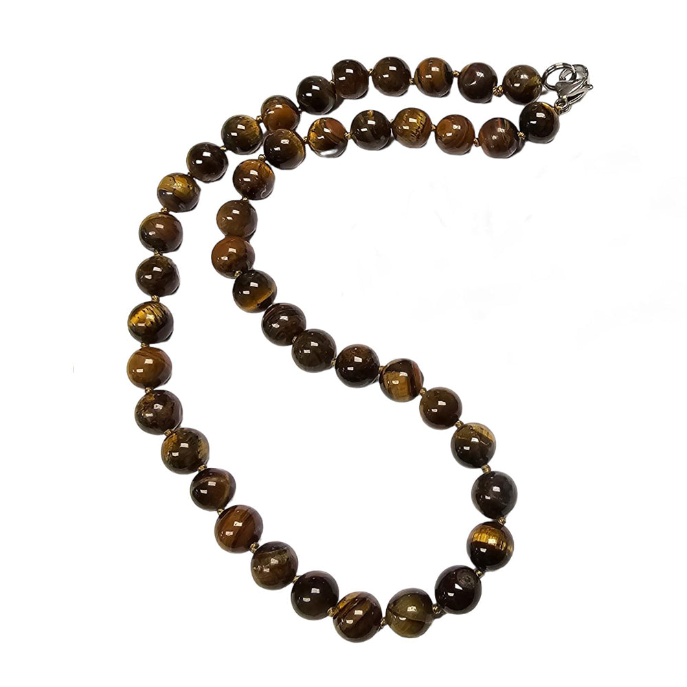 Women's Beaded Gemstone Necklace | Handmade 10mm Natural Multicolored Gemstone Necklace with Agate, Amethyst, and Rose Agate for Women