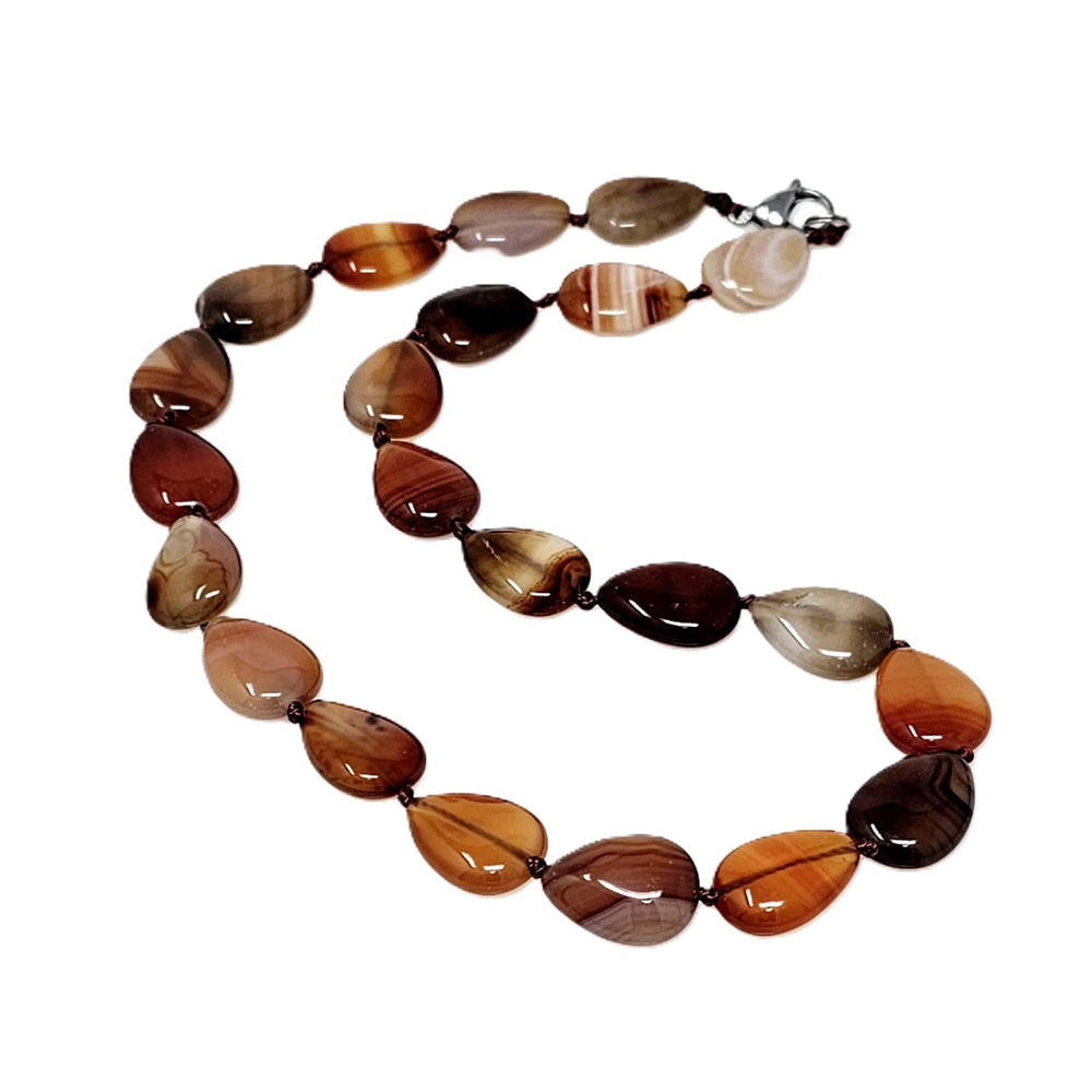 Teardrop Gemstone Necklace | Handmade Natural Beaded Jewelry for Women