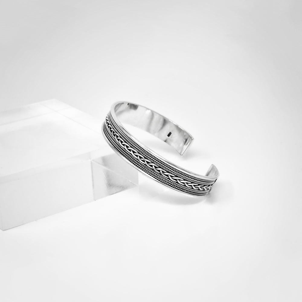 Mens Silver Bangle