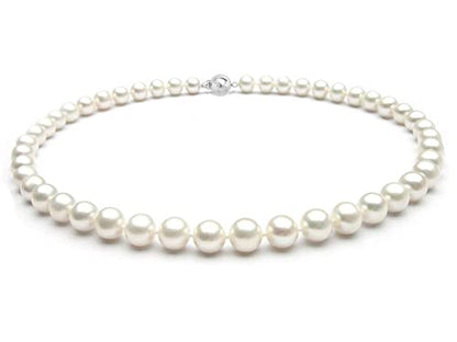 Freshwater Pearl Necklace White AA Grade 8-9mm Pearls