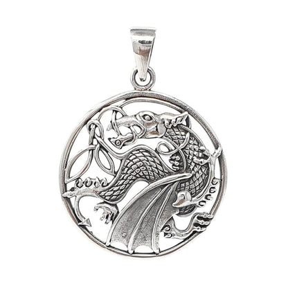 Flying dragon 925 sterling silver pendant