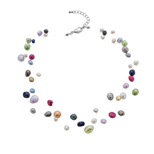 Women's Freshwater Pearl Necklace | Elegant and Classic Multi-strand Design, Natural Pearl Jewelry
