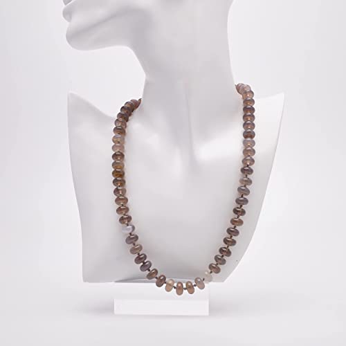Gemstone Necklace | Handmade Women's 10mm Rondelle Natural Beaded Jewelry