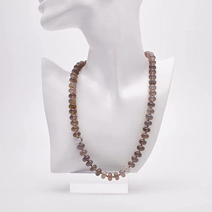 Gemstone Necklace | Handmade Women's 10mm Rondelle Natural Beaded Jewelry