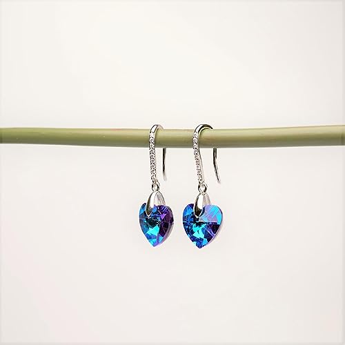 Heart Earrings for Women | Chic Crystal Love Design Heart Earrings, Jewelry Gifts for Birthdays and Anniversaries