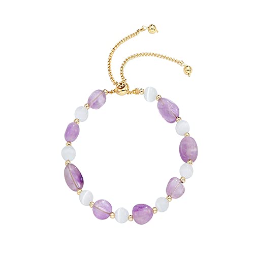 Women's Handmade Gemstone Bracelet | Natural Gemstone Beaded Adjustable Bracelet Stylish Jewelry for Women
