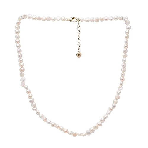 White Baroque Freshwater Pearl Choker