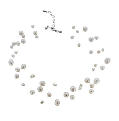 Women's Freshwater Pearl Necklace | Elegant and Classic Multi-strand Design, Natural Pearl Jewelry