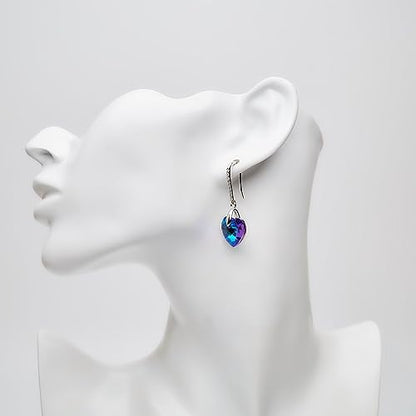 Heart Earrings for Women | Chic Crystal Love Design Heart Earrings, Jewelry Gifts for Birthdays and Anniversaries